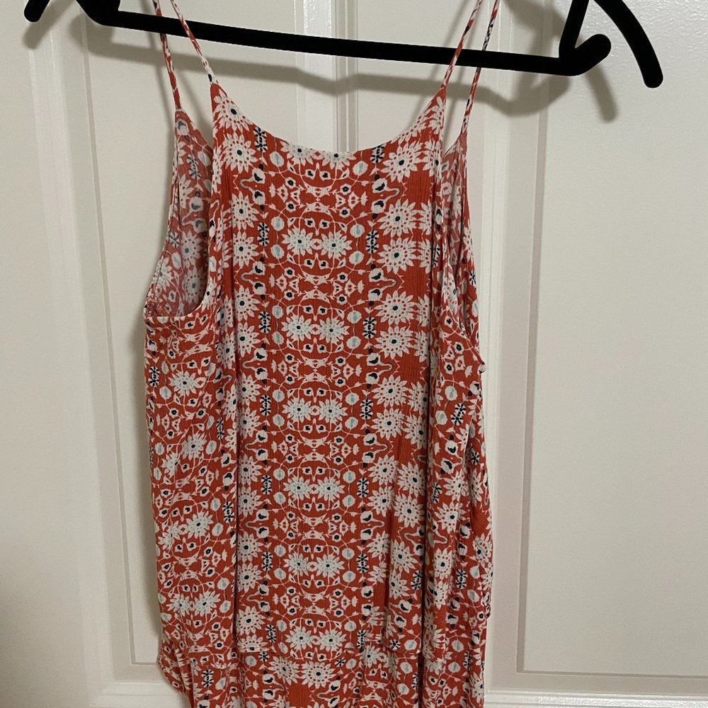 Tribal orange halter top